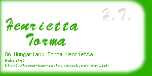 henrietta torma business card